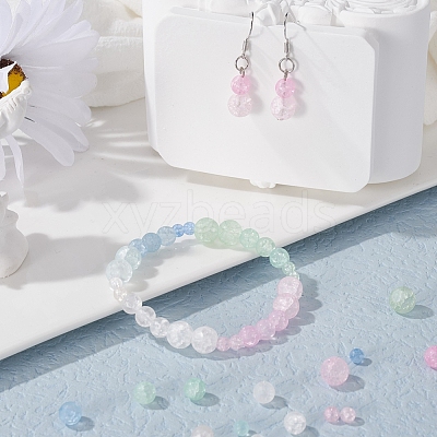 12 Style Crackle Glass Beads GLAA-YW0001-23-1