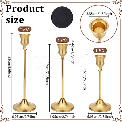 Aluminum Candle Holders AJEW-WH0678-23G-1