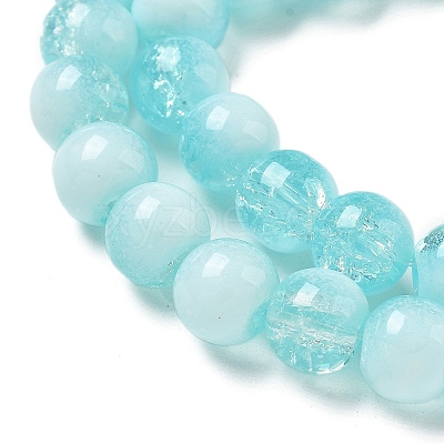 Crackle Glass Beads Strands GLAA-U001-8mm-08-1