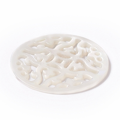 Natural Trochus Shell Pendants SSHEL-L002-32-1