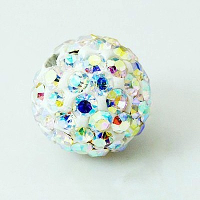 Pave Disco Ball Beads X-RB-H258-8MM-101-1