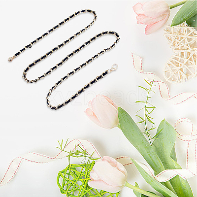 1Pc Alloy PU Leather Braided Waist Chains for Woman DIY-CL0001-09-1