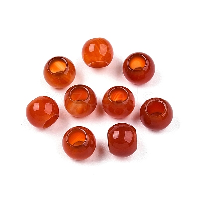 Dyed Natural Carnelian Beads G-T092-10mm-04-1
