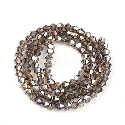 Transparent Electroplate Glass Beads Strands EGLA-A039-T3mm-B30-1
