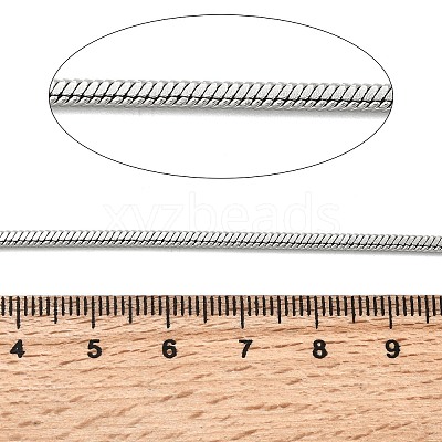 304 Stainless Steel Square Snake Chains STAS-L306-06A-P-1