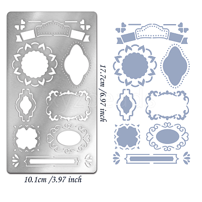 Retro Stainless Steel Metal Cutting Dies Stencils DIY-WH0242-283-1