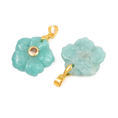 Natural Amazonite Carved Pendants G-A315-01G-10-1