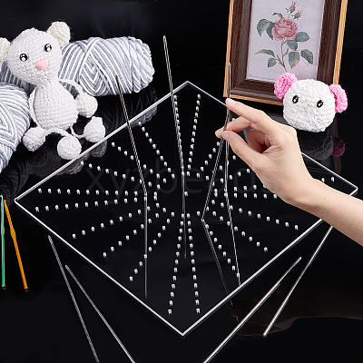 Acrylic Crochet Blocking Board AJEW-WH0317-03-1