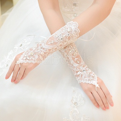 Flower Parttern Lace Gloves HUDU-PW0001-076-1