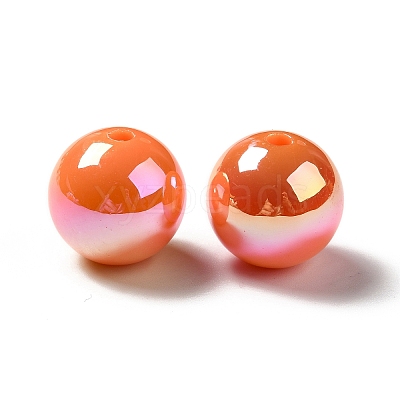 UV Plating Rainbow Iridescent Acrylic Beads LS-X-PACR-D070-01L-1