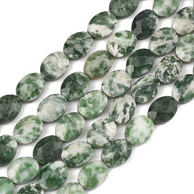 Natural Green Spot Jasper Beads Strands G-H349-A01-20-1