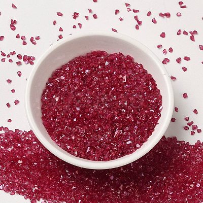 Transparent Electroplate Crushed Glass Craft GLAA-F123-12-1