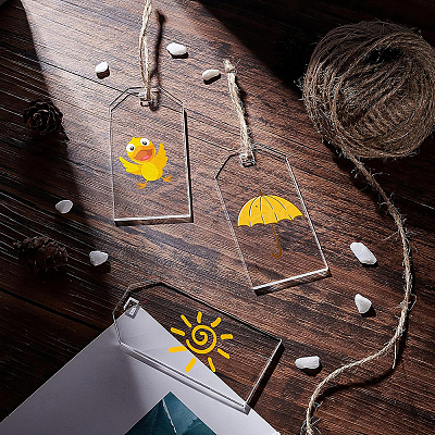 Transparent Acrylic Big Pendants TACR-BC0001-09-1