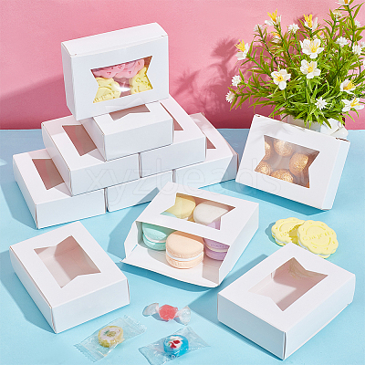 Rectangle Folding Paper Storage Boxes CON-WH0106-01B-02-1