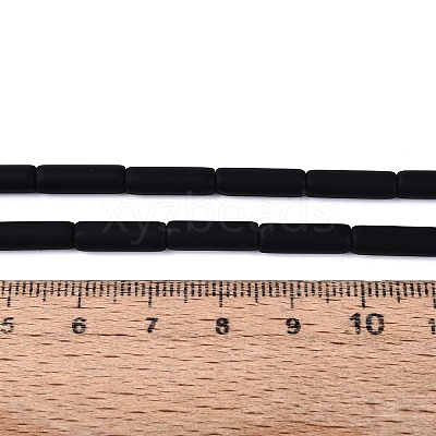 Frosted Opaque Glass Beads Strands GLAA-N070-01A-D01-1
