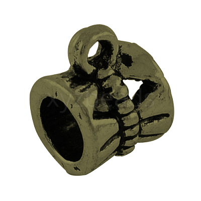Tibetan Style Alloy Tube Bails TIBE-30047-AB-NR-1