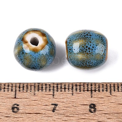 Vintage Porcelain Corrugated Beads PORC-N013-11H-1