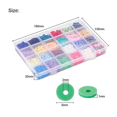 4224Pcs 24 Colors Handmade Polymer Clay Beads CLAY-YW0001-16-1