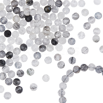 2 Strands Natural Rutilated Quartz Beads Strands G-NB0005-06-1