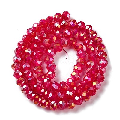 Baking Electroplate Glass Beads Strands X-DGLA-A039-J6MM-B21-1
