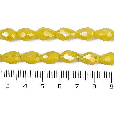 Opaque Solid Color Electroplate Glass Beads Strands EGLA-N013-P4mm-B06-1