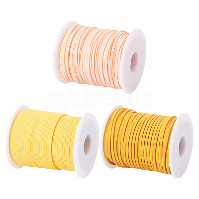 3 Rolls 3 Colors Faux Suede Cord LW-TA0001-07-1