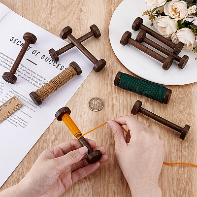 Wooden Bobbins AJEW-WH0031-47B-1