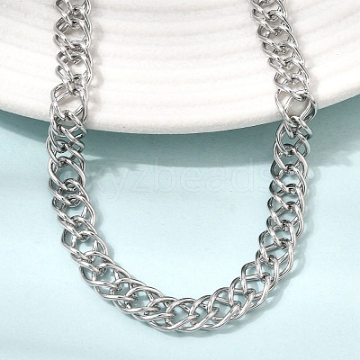 6.5MM 304 Stainless Steel Double Link Chain Necklaces for Women Men SA-CBA37BC-22P-1