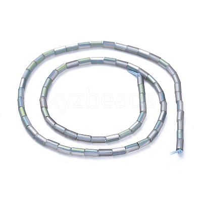 Electroplate Frosted Glass Beads Strands EGLA-K014-BF-FR01-1