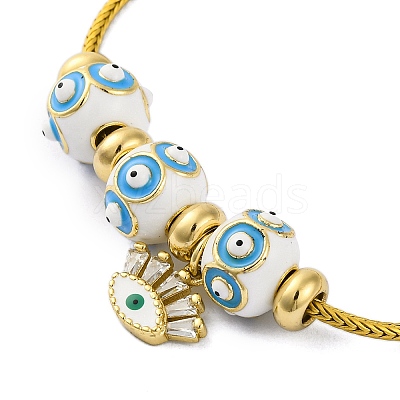 Brass European Bracelets BJEW-C080-01G-03-1