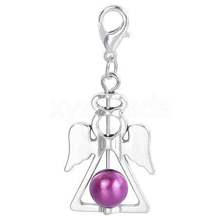 Alloy Angel Pendant Decorations KEYC-PW0009-04H-1