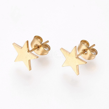 304 Stainless Steel Stud Earrings X-EJEW-G244-12G-1