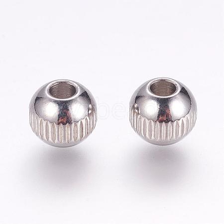 Tarnish Resistant 201 Stainless Steel Beads STAS-G133-05P-1