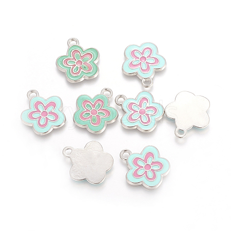 Alloy Enamel Pendants X-EAP073Y-4-1