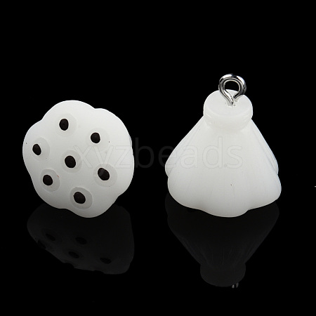 Opaque Resin Pendants RESI-N021-32B-1