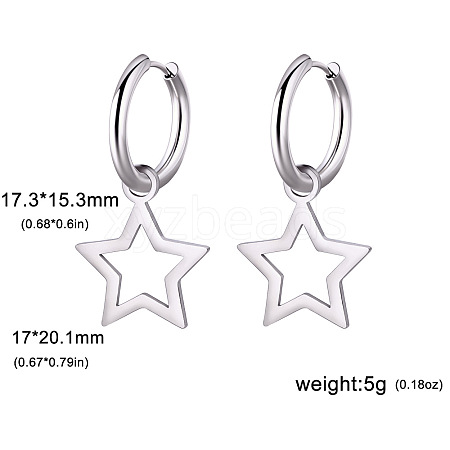 304 Stainless Steel Hoop Earrings FS-WG6A0FB-05-1