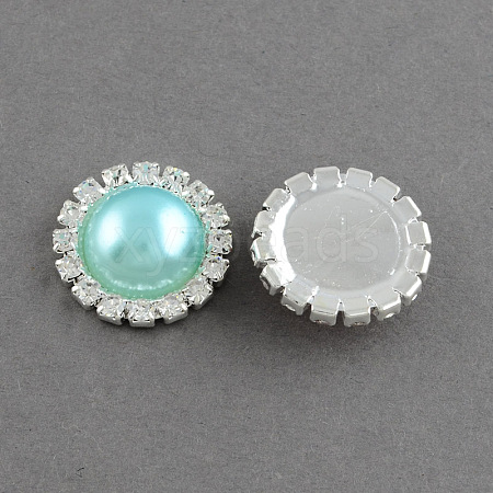 Garment Accessories Half Round ABS Plastic Imitation Pearl Cabochons RB-S020-02-A08-1