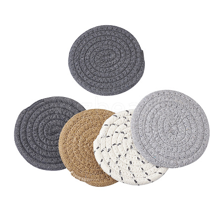 Mega Pet 12Pcs 2 Style Cotton Thread Weave Hot Pot Holders AJEW-MP0001-33-1