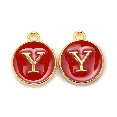 Golden Plated Alloy Enamel Charms LS-X-ENAM-S118-03Y-1