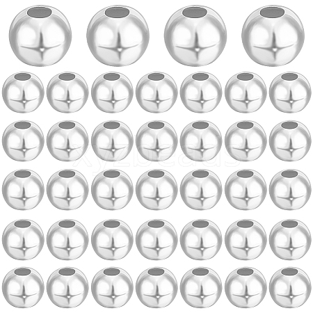 Round 925 Sterling Silver Beads STER-BBC0005-39D-1