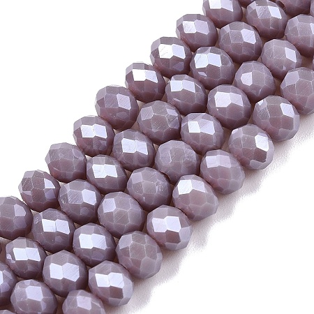 Electroplate Glass Beads Strands EGLA-A044-P6mm-A13-1