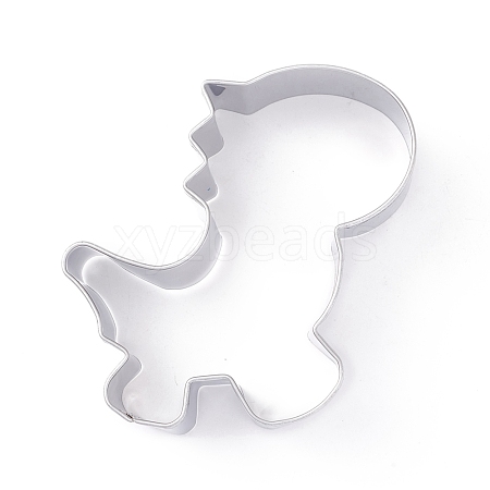 Stainless Steel DIY Dinosaur Cookies Cutters DIY-G048-06P-1