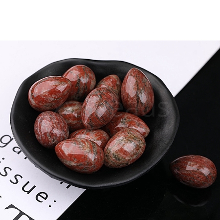 Natural Sesame Jasper Egg Figurines Statues for Home Office Desktop Decoration PW-WG1DC51-20-1