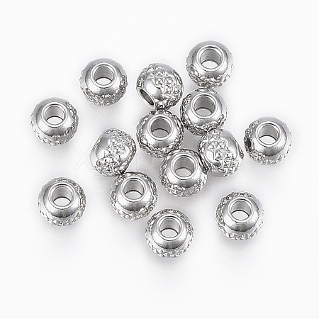 Tarnish Resistant 201 Stainless Steel Beads STAS-G154-37-6mm-1