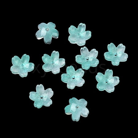 Dyed & Heated Glass Bead Caps GLAA-Z019-03M-1
