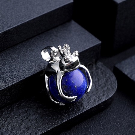 Natural Lapis Lazuli Round Ball Pendants PW-WG5C689-06-1