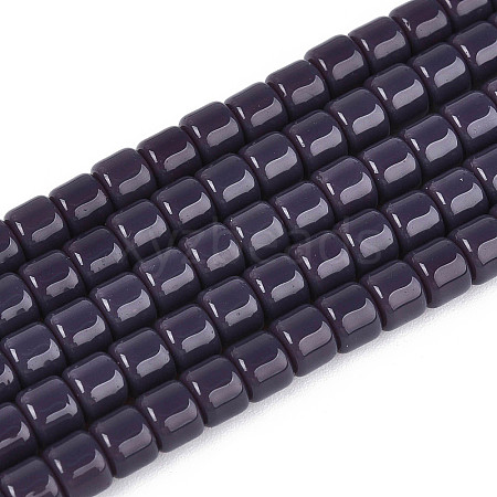 Opaque Solid Color Glass Beads Strands GLAA-N065-4x4mm-C07-1