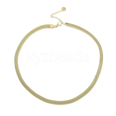 304 Stainless Steel Mesh Chain Necklaces for Women NJEW-C055-04G-1