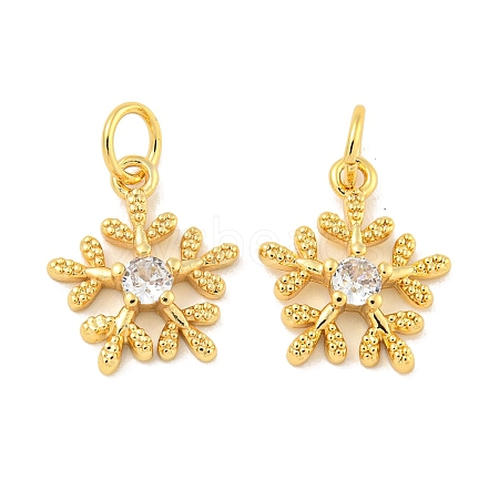 Rack Plating Brass Micro Pave Clear Cubic Zirconia Pendants LS-KK-B093-04B-G-1