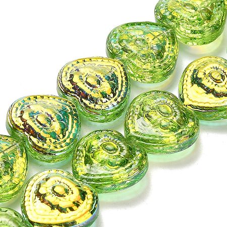 Electroplate Baking Paint Glass Beads Strands EGLA-K061-13A-AB10-1